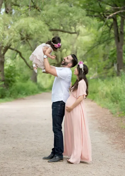 Family by road.