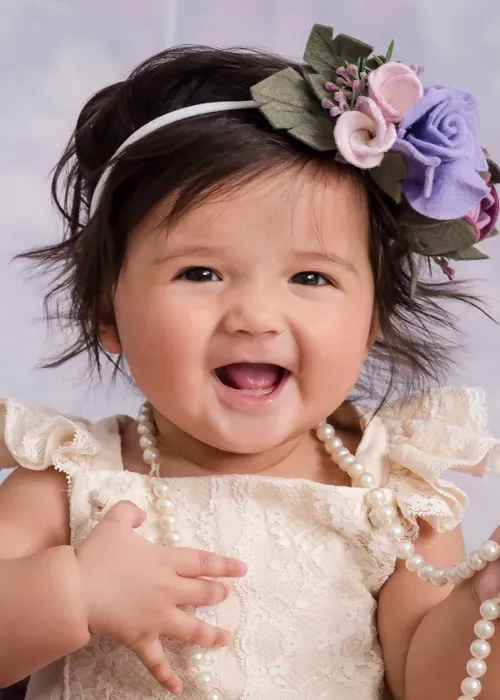 Baby laughing.