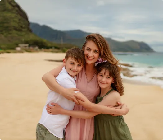 Stephanie and the kids.